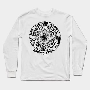 ABC FEEL GOOD Vortex Abraham-Hicks Inspired Typography Law of Attraction Long Sleeve T-Shirt